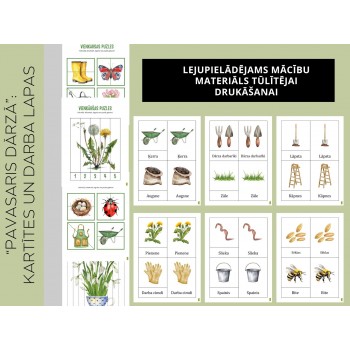 Spring in the Garden A4 Poster, 3-Part Cards and Worksheets - OUWAKIDS