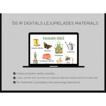 Spring in the Garden A4 Poster, 3-Part Cards and Worksheets - OUWAKIDS