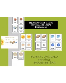 SAULES SISTĒMA 3-DAĻU KARTĪTES UN PLAKĀTS, DIGITĀLS MATERIĀLS - OUWAKIDS SAULES SISTĒMA 3-DAĻU KARTĪTES UN PLAKĀTS, DIGITĀLS MATERIĀLS - OUWAKIDS
