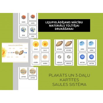 SOLAR SYSTEM 3-PART CARDS AND POSTER, DIGITAL MATERIAL - OUWAKIDS