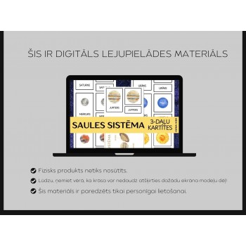 SOLAR SYSTEM 3-PART CARDS AND POSTER, DIGITAL MATERIAL - OUWAKIDS