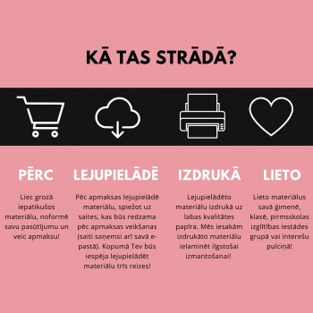 30 DARBA LAPAS BĒRNIEM VALENTĪNA DIENA, DIGITĀLS MATERIĀLS - OUWAKIDS