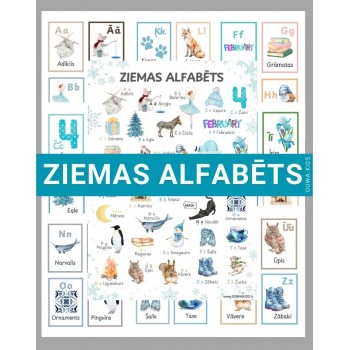 ZIEMAS ALFABĒTS KARTĪTES UN PLAKĀTS, DIGITĀLS MATERIĀLS - OUWAKIDS