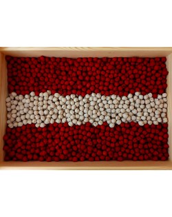 Krāsaini Turku Zirņi "Latvijas Karogs" Krāsās 600 g - OUWAKIDS