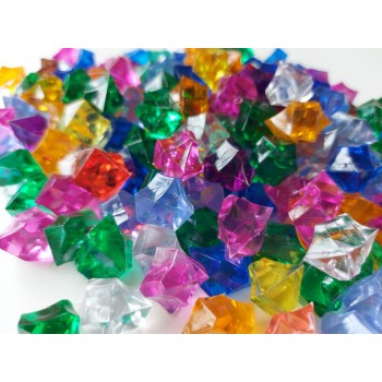 Acrylic diamonds, 85 pieces