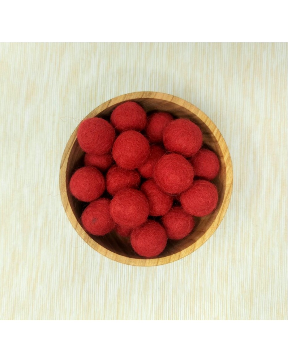 Vilnas Filca Bumbiņas Sarkanas 2 cm