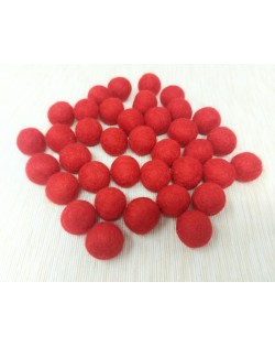 Vilnas Filca Bumbiņas Sarkanas 2 cm