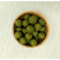 Wool Felt Balls Moss Green 2 cm