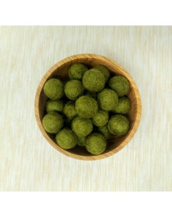 Vilnas Filca Bumbiņas Sūnu Zaļas 2 cm