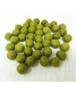 Vilnas Filca Bumbiņas Sūnu Zaļas 2 cm