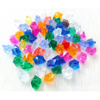 Acrylic diamonds, 85 pieces
