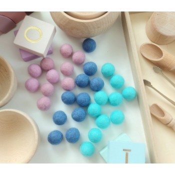 Vilnas Filca Bumbiņu Komplekts Pastel 30 gab.