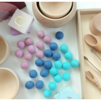 Vilnas Filca Bumbiņu Komplekts Pastel 30 gab.