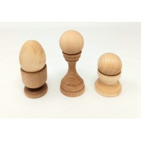Wooden eggs, balls and bowls set