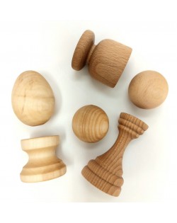 Koka olas, bumbiņu un trauciņu komplekts