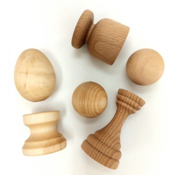 Wooden eggs, balls and bowls set