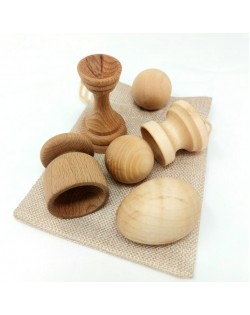 Koka olas, bumbiņu un trauciņu komplekts