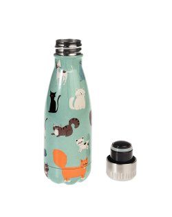 Nerūsējošā tērauda pudele Nine Lives 260 ml