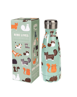 Nerūsējošā tērauda pudele Nine Lives 260 ml