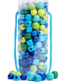 Koka Pērlītes Blue-Green, 160 Gab. - WOODY