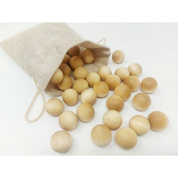 Wooden balls, 40 pcs. - OUWAKIDS Wooden balls, 40 pcs. - OUWAKIDS