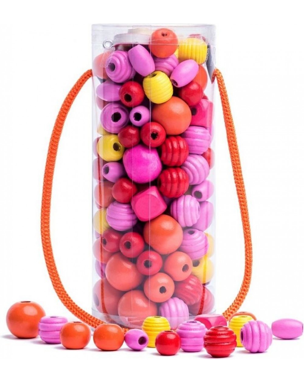 Koka Pērlītes Pink-Red - WOODY Koka Pērlītes Pink-Red - WOODY