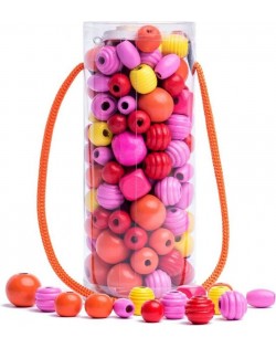 Koka Pērlītes Pink-Red - WOODY Koka Pērlītes Pink-Red - WOODY