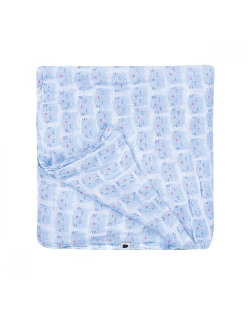Maison Petit Jour® Muslina autiņš Blue Cats 120x120 cm