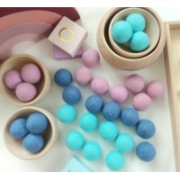 Vilnas Filca Bumbiņu Komplekts Pastel 30 gab. Vilnas Filca Bumbiņu Komplekts Pastel 30 gab.