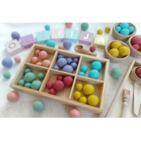 Vilnas Filca Bumbiņu Komplekts Pastel Rainbow 30 gab.