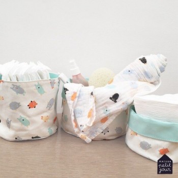 Maison Petit Jour® Muslīna Autiņš Fluffy Buddies 70x70 cm