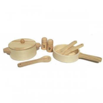 Natural Wooden Pan Set - EGMONT TOYS