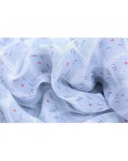 Maison Petit Jour® Muslina Autiņš Blue Cats 70x70 cm