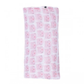 Maison Petit Jour® Muslina Autiņš Pink Cats 70x70 cm