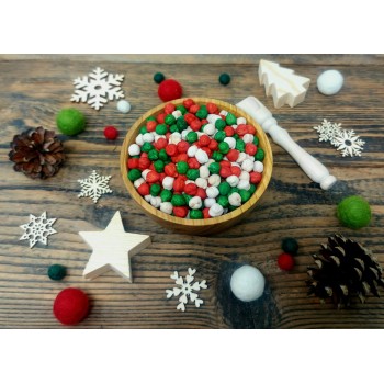 IN THE CHRISTMAS, KRĀSOTU ZIRŅU MAISĪJUMS, SENSORO ROTAĻU MATERIĀLS, BĀZE - OUWAKIDS