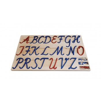 KUSTĪGAIS ALFABĒTS LIELIE BURTI KOKA PALIKTNĪ KATRĀ LODZIŅĀ 3 BURTI