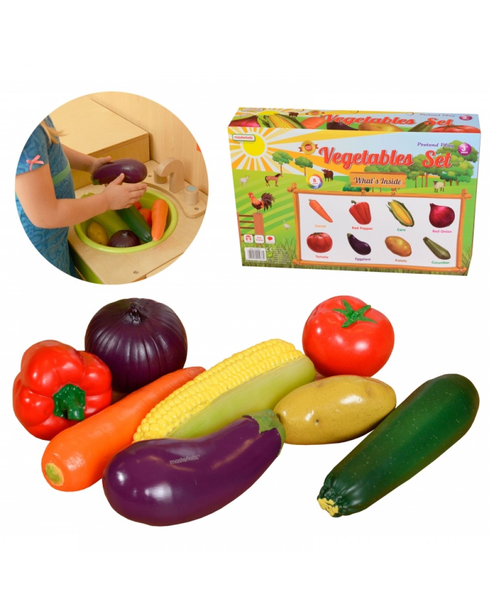 Reālistisku Dārzeņu Komplekts - MASTERKIDZ