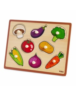 Koka Puzle Dārzeņi Ar Tapiņām - VIGA