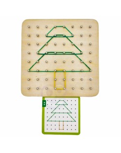 KOKA ĢEOMETRIJAS DĒLĪTIS AR GUMIJĀM - WOOPIE GREEN