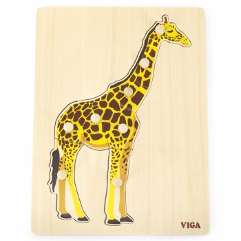 Puzzle with Handles Giraffe - VIGA