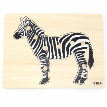Puzzle with Handles Zebra - VIGA