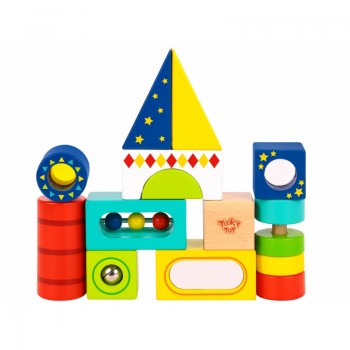 Sensory Wooden Blocks 12 pcs - TOOKY TOY