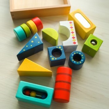 Sensory Wooden Blocks 12 pcs - TOOKY TOY