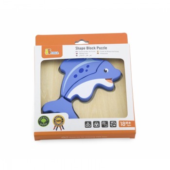Wooden Puzzle Dolphin - VIGA