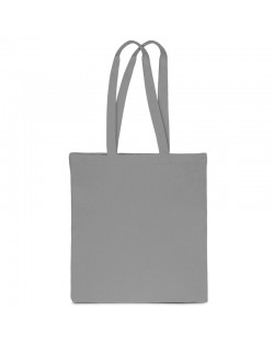 Kokvilnas Maisiņš 38 x 42 cm Ar Gariem Rokturiem - Grey