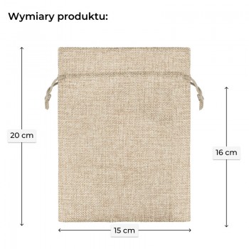 Jute Fabric Bag 15 x 20 cm