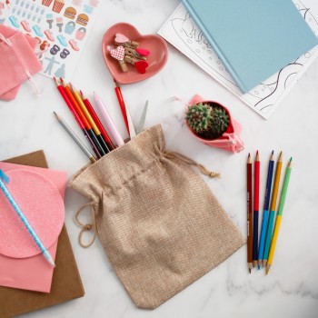 Jute Fabric Bag 15 x 20 cm