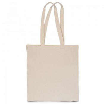 Cotton Bag 38 x 42 cm with Long Handles - Grey