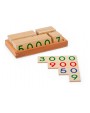 Montessori Mazās Koka Ciparu Kartītes 1-1000