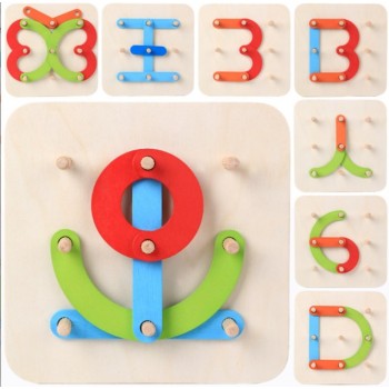 Wooden Pegboard for Letters, Numbers and Shapes